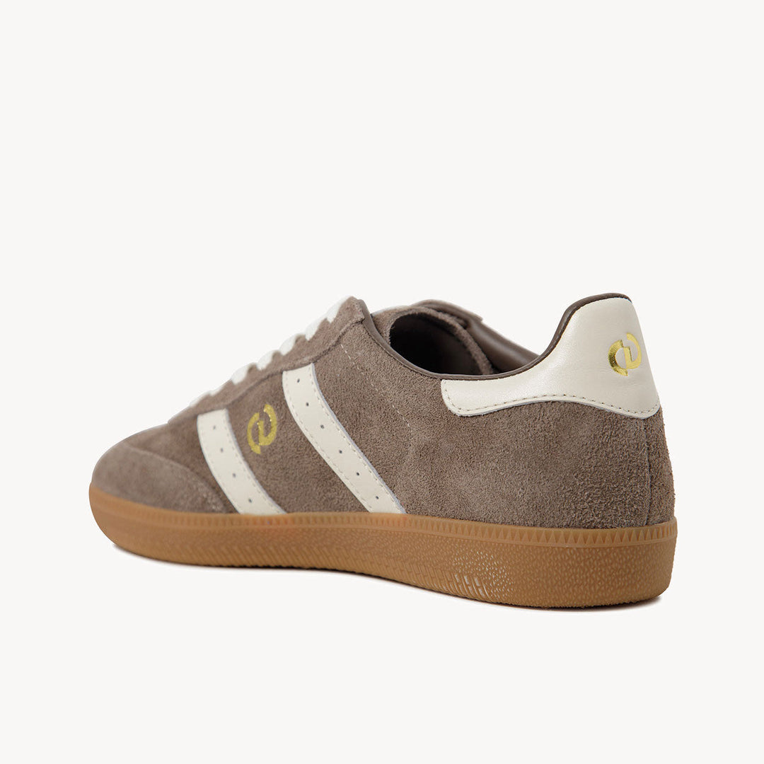 Goodsole Parallel Walnut Brown Soft Suede / Ivory Leather | Merchants Homewares