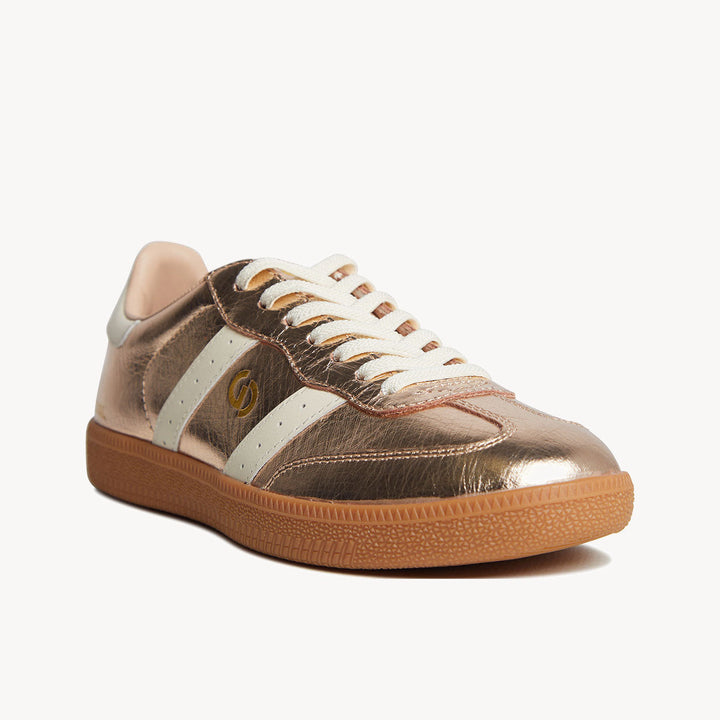 Goodsole Parallel Gold Metallic / Ivory Leather | Merchants Homewares