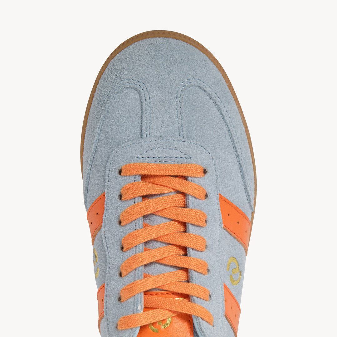 Goodsole Parallel Pale Blue Soft Suede / Orange Leather | Merchants Homewares