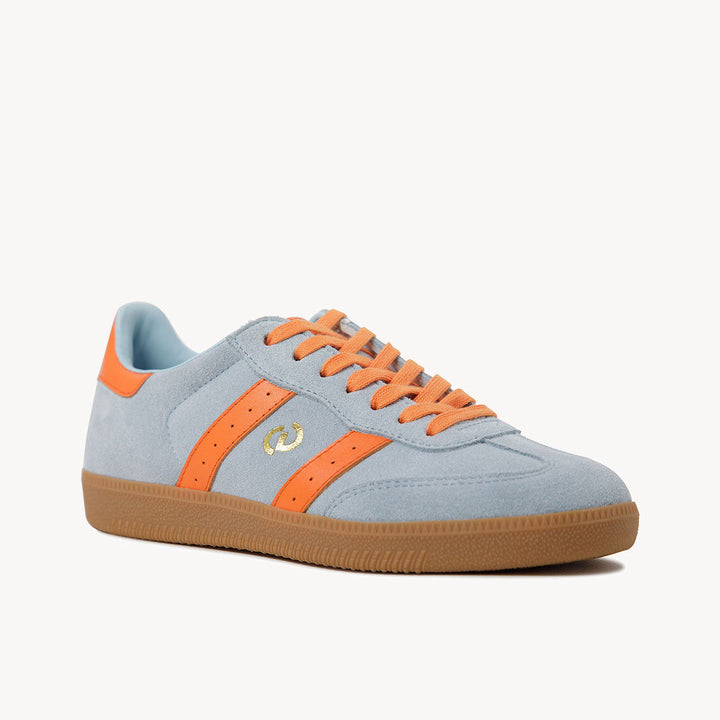 Goodsole Parallel Pale Blue Soft Suede / Orange Leather | Merchants Homewares