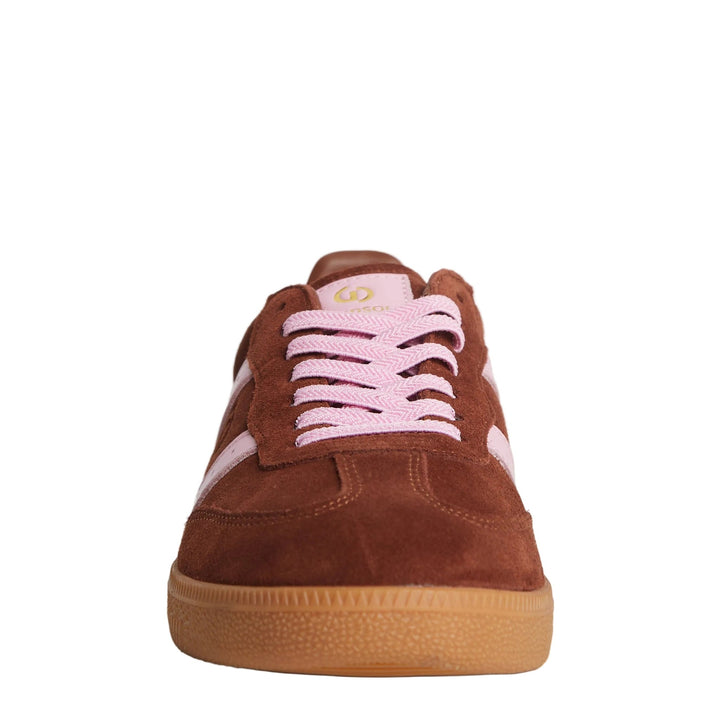 Goodsole Parallel Coffee Suede / Candy Pink Leather | Merchants Homewares