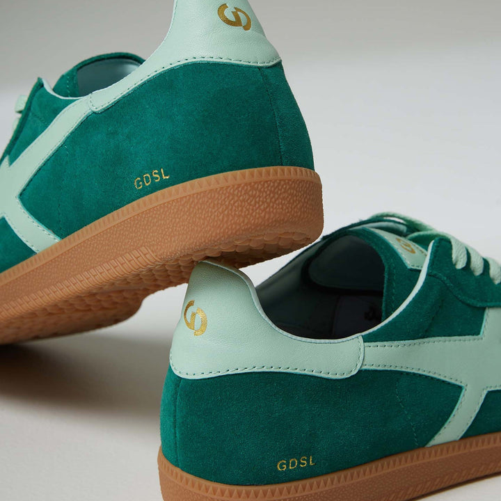 Goodsole Crossroads Pine Green Suede / Green Leather | Merchants Homewares