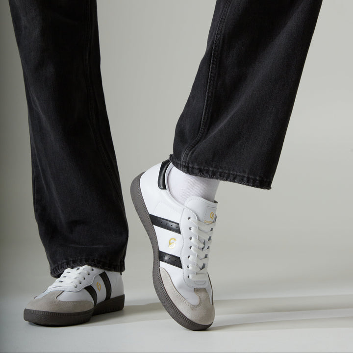 Goodsole Parallel White Art Soft Leather / Black Leather | Merchants Homewares