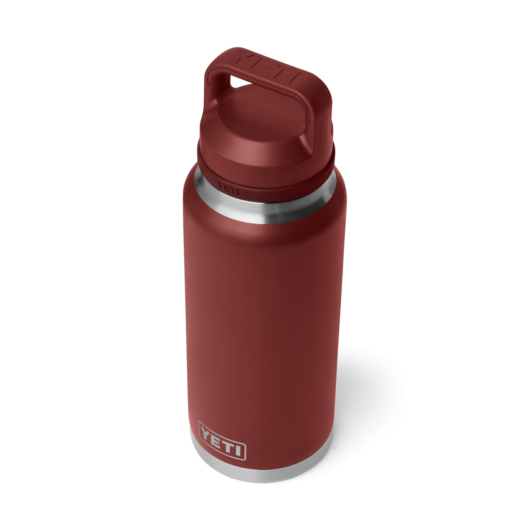 Yeti Rambler 36oz Chug Bottle in Stag Red, three-quarter view | Merchants Homewares