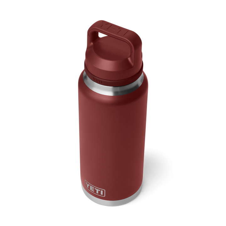 Yeti Rambler 36oz Chug Bottle in Stag Red, three-quarter view | Merchants Homewares