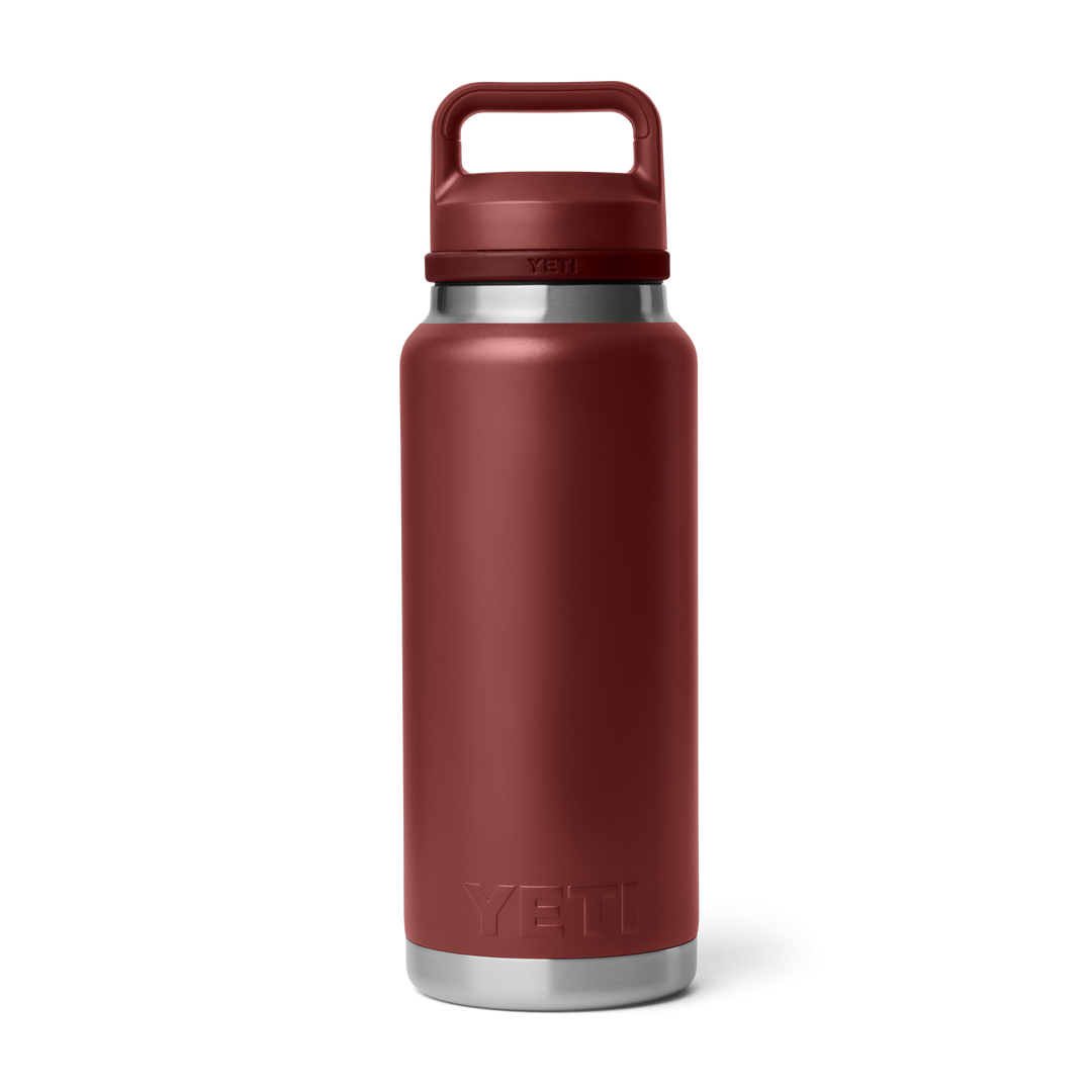 Yeti Rambler 36oz Chug Bottle in Stag Red, back view | Merchants Homewares