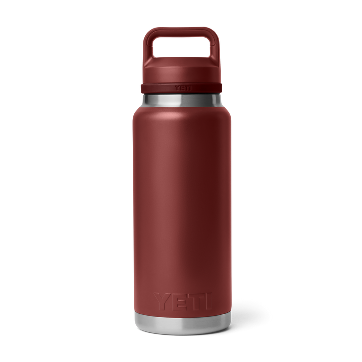 Yeti Rambler 36oz Chug Bottle in Stag Red, back view | Merchants Homewares