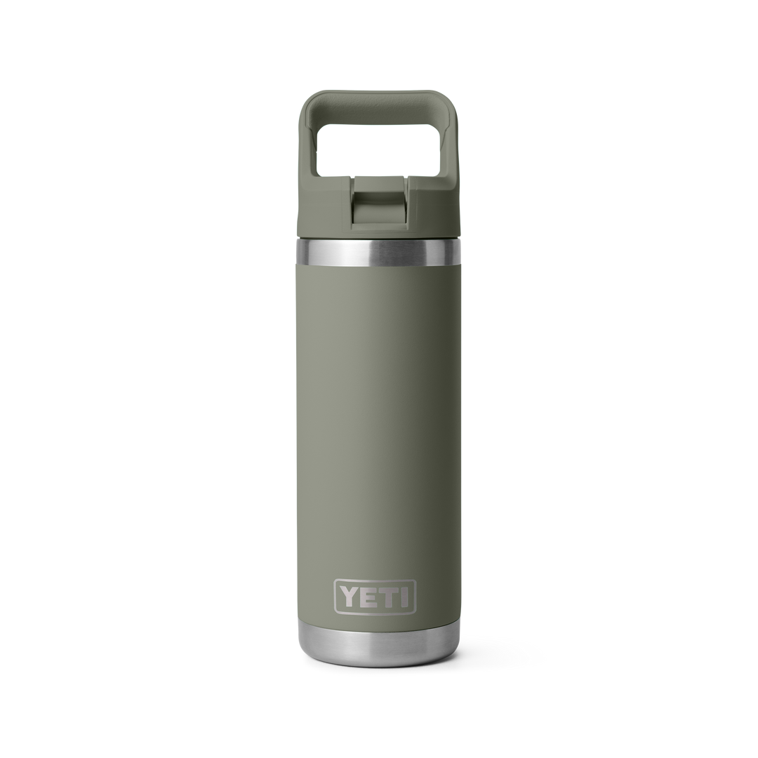Yeti Rambler 18oz Straw Bottle in Pampa Green, front view | Merchants Homewares