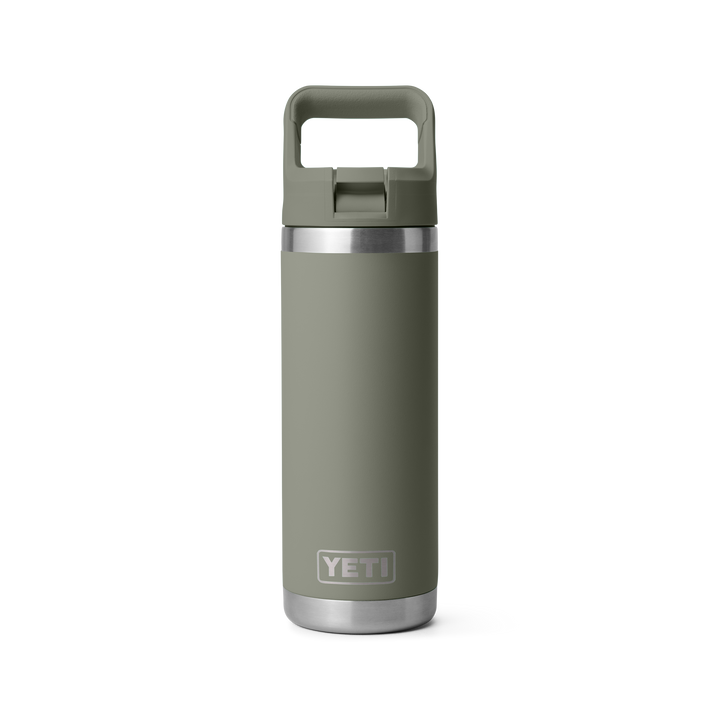 Yeti Rambler 18oz Straw Bottle in Pampa Green, front view | Merchants Homewares