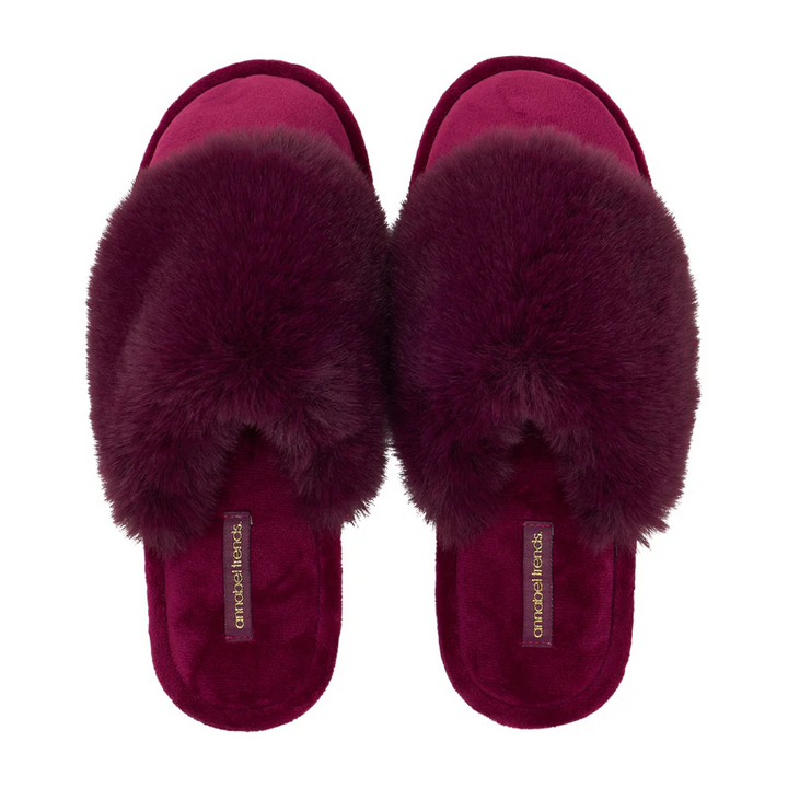 Annabel Trends Cosy Luxe Mulberry Slippers | Merchants Homewares