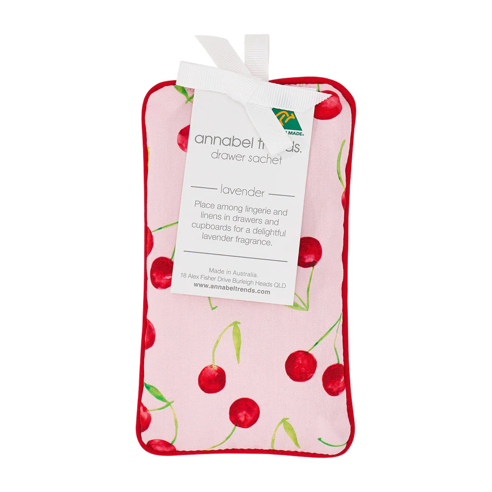 Annabel Trends Cotton Drawer Sachet Cherrylicious | Merchant Homewares