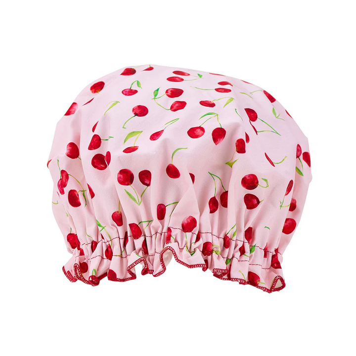 Annabel Trends Cotton Shower Cap Cherrylicious | Merchant Homewares