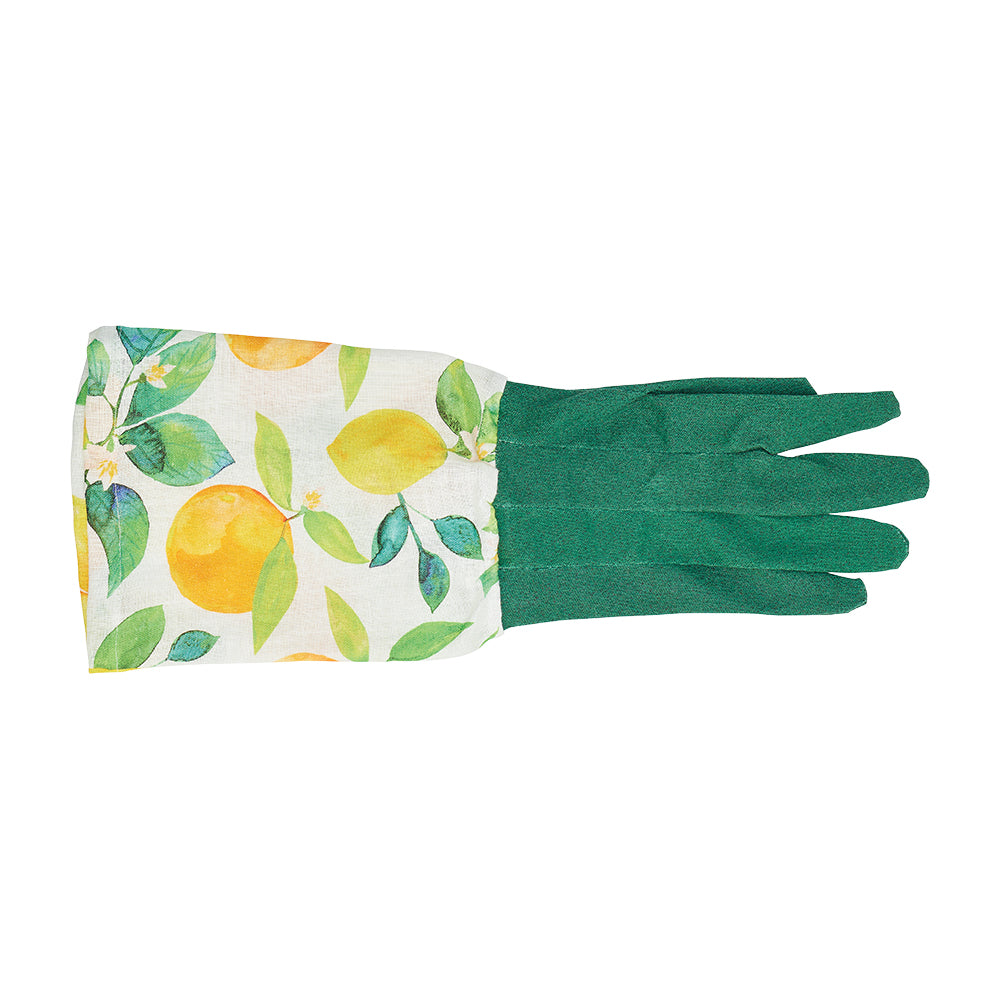 Annabel Trends Long Sleeve Garden Gloves Linen Amalfi Citrus | Merchants Homewares