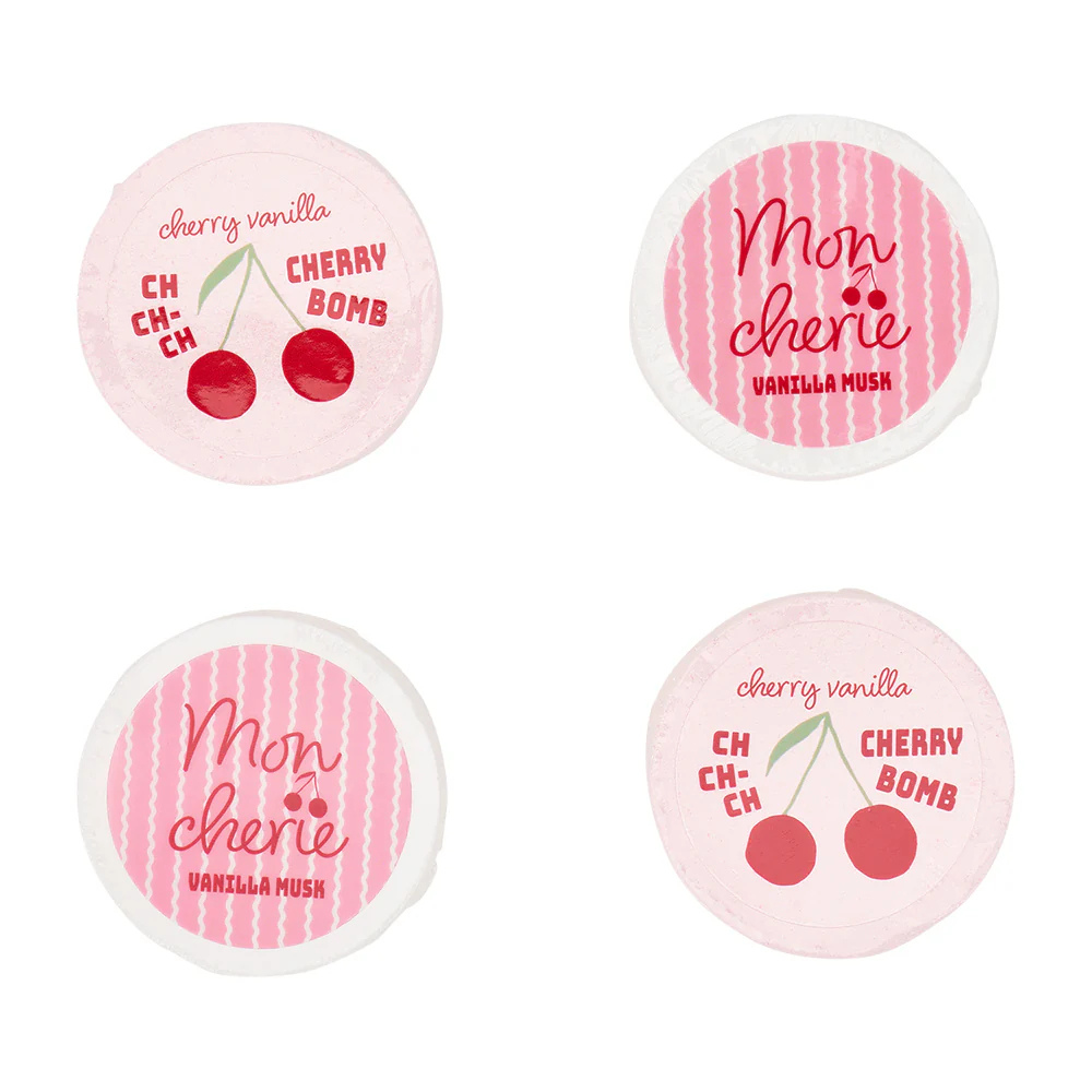 Annabel Trends Set of 4 Shower Steamers Cherrylicous | Merchant Homewares