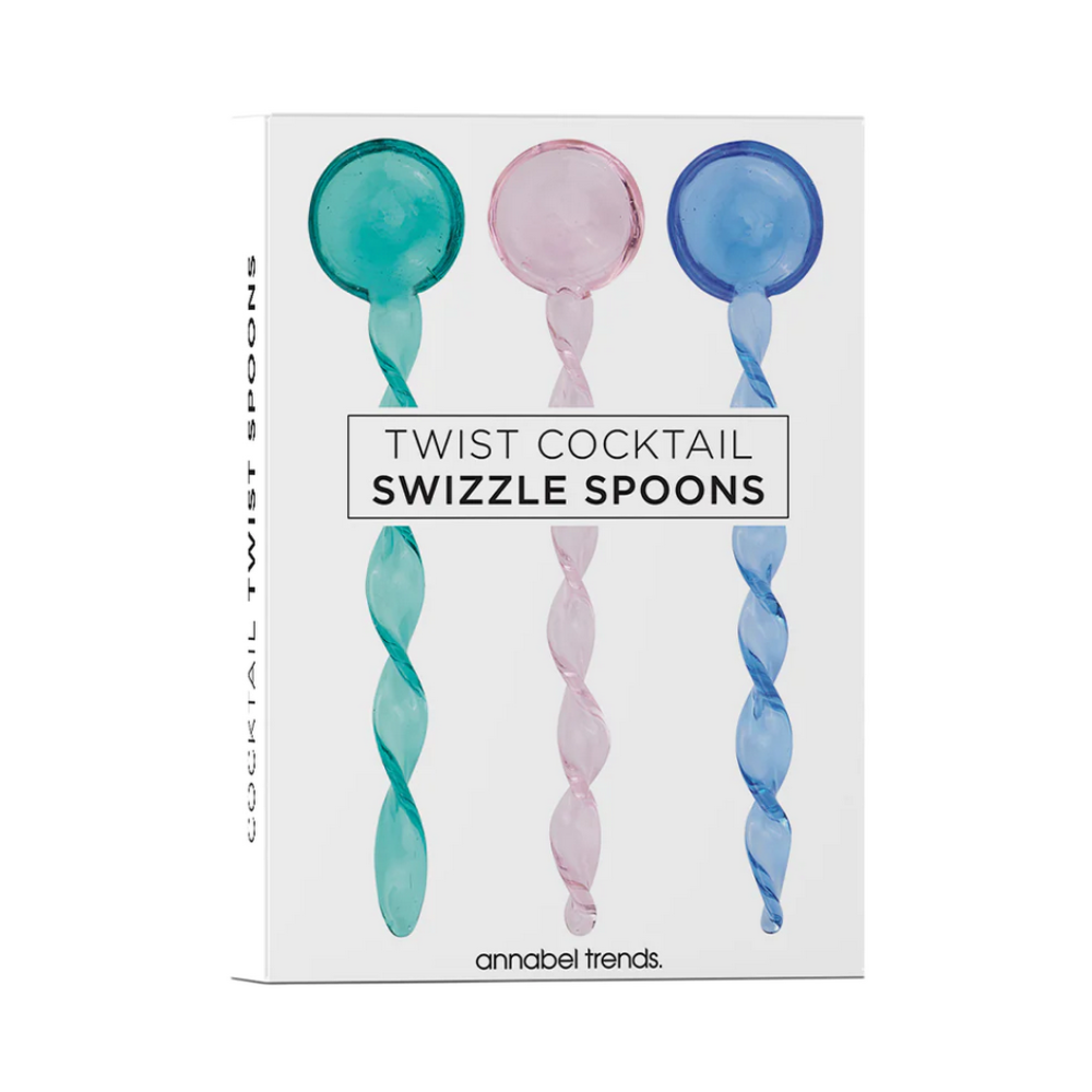 Annabel Trends Twist Cocktail Swizzle Spoons Set of 3 Packaged | Merchants Homewares