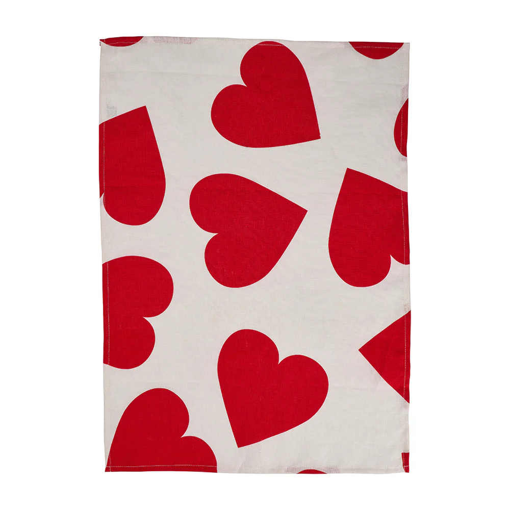 Annabel Trends Linen Tea Towel Love Heart | Merchants Homewares
