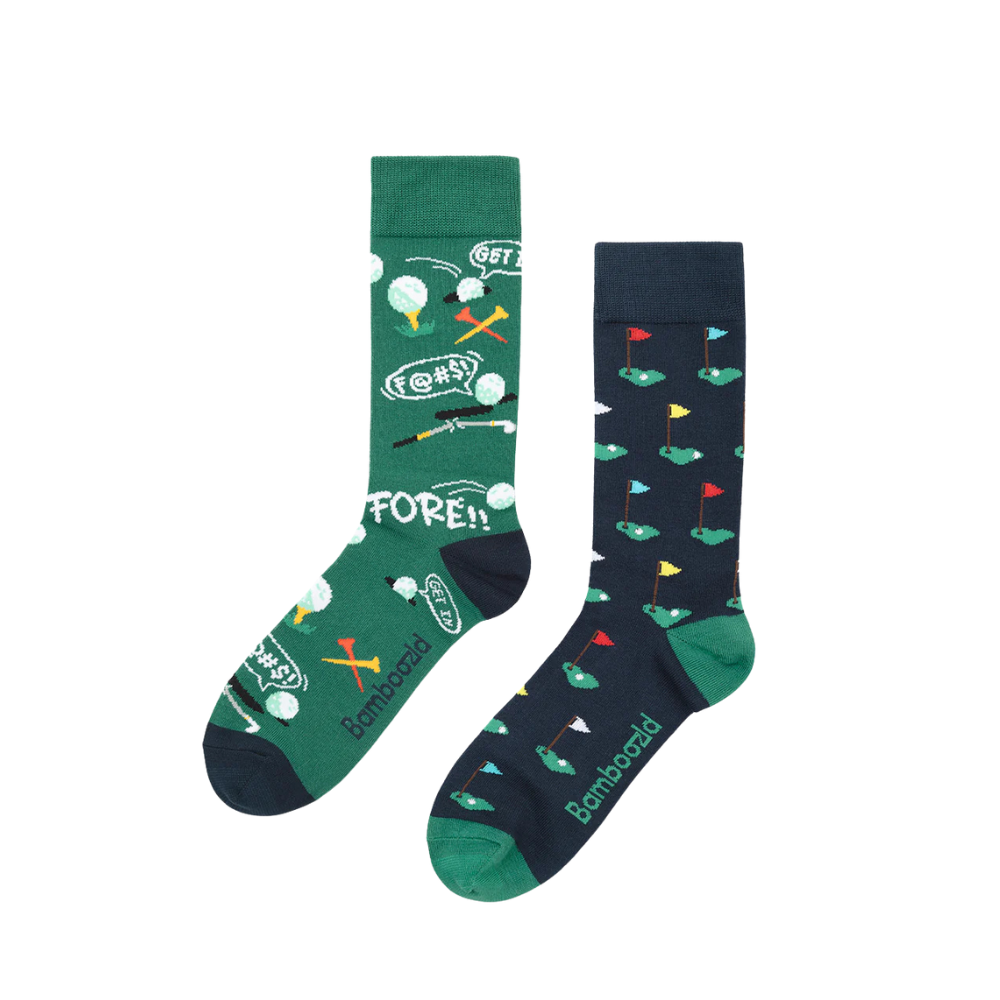 Bamboozld Mens 2pk Sock Gift Box Golf Fore | Merchants Homewares