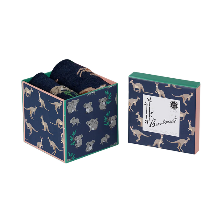 Bamboozld Mens 2pk Sock Gift Box Native Animals | Merchants Homewares
