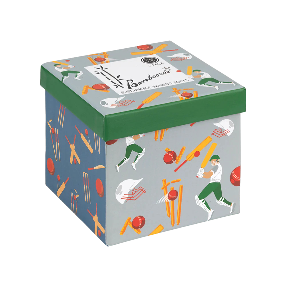 Bamboozld Mens 2pk Sock Gift Box The Cricketer | Merchants Homewares