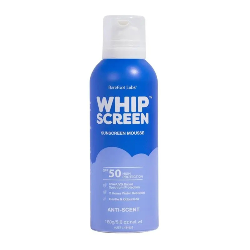 Barefoot Labs Whip Screen SPF50 Sunscreen Mousse Anti Scent | Merchants Homewares