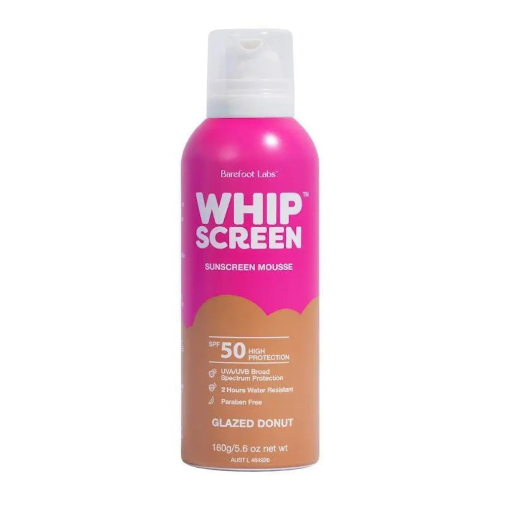 Barefoot Labs Whip Screen SPF50 Sunscreen Mousse Glazed Donut Scent | Merchants Homewares
