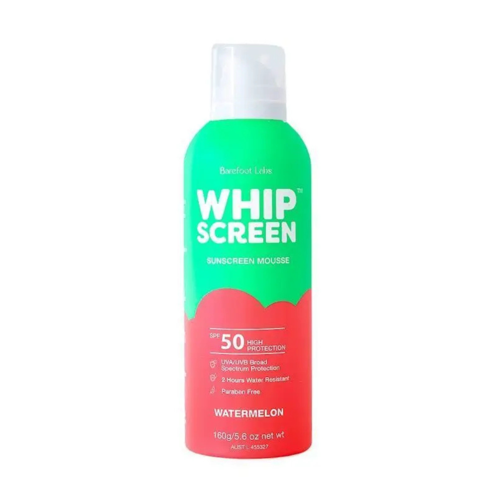 Barefoot Labs Whip Screen SPF50 Sunscreen Mousse Watermelon Scent | Merchants Homewares