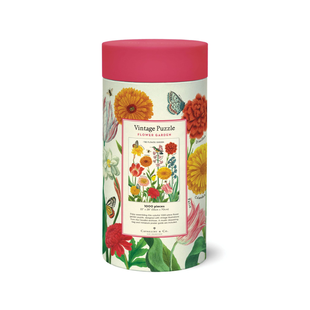 Bobangles Cavallini Flower Garden Puzzle 1000pc | Merchants Homewares