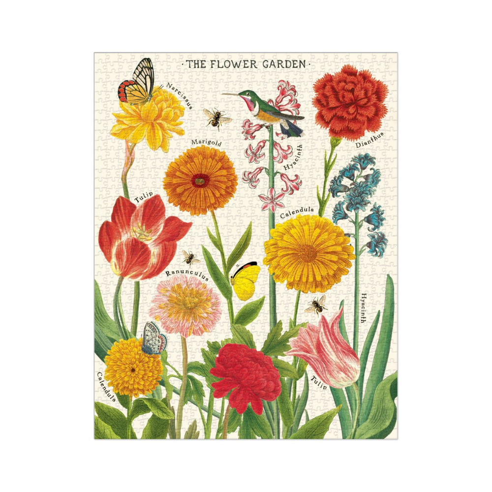 Bobangles Cavallini Flower Garden Puzzle 1000pc | Merchants Homewares