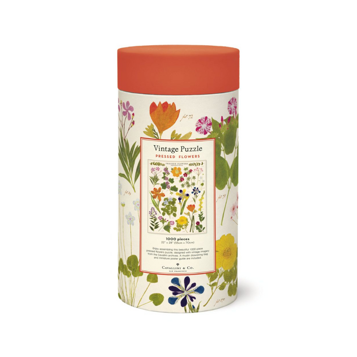 Bobangles Cavallini Pressed Flowers Puzzle 1000pc | Merchants Homewares