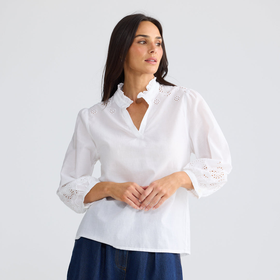 Brave + True Loretta Top White | Merchants Homewares