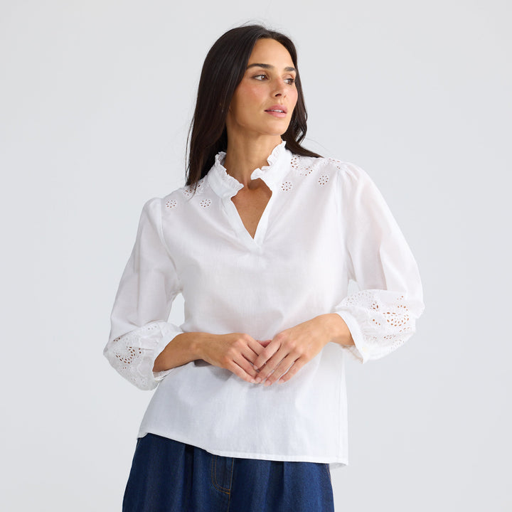 Brave + True Loretta Top White | Merchants Homewares