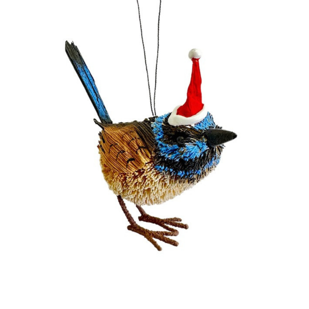 Bristlebrush Designs Christmas Ornament Blue Wren 7-9cm | Merchants Homewares