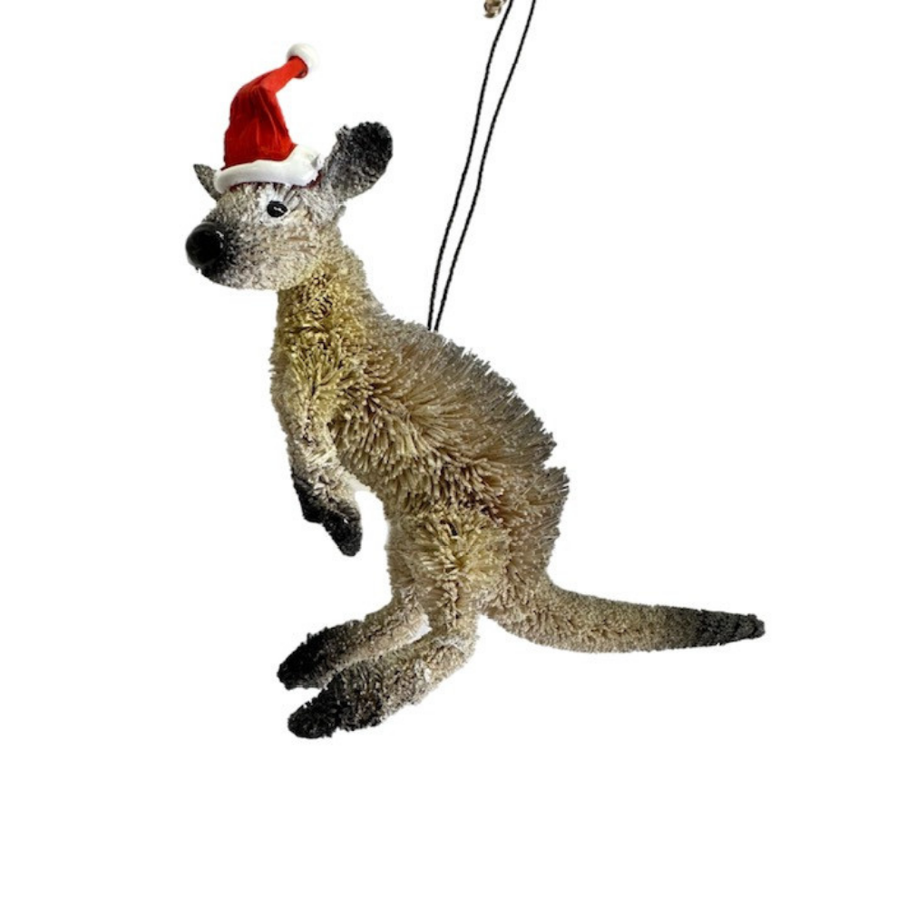 Bristlebrush Designs Christmas Ornament Kangaroo Grey 7-9cm | Merchants Homewares