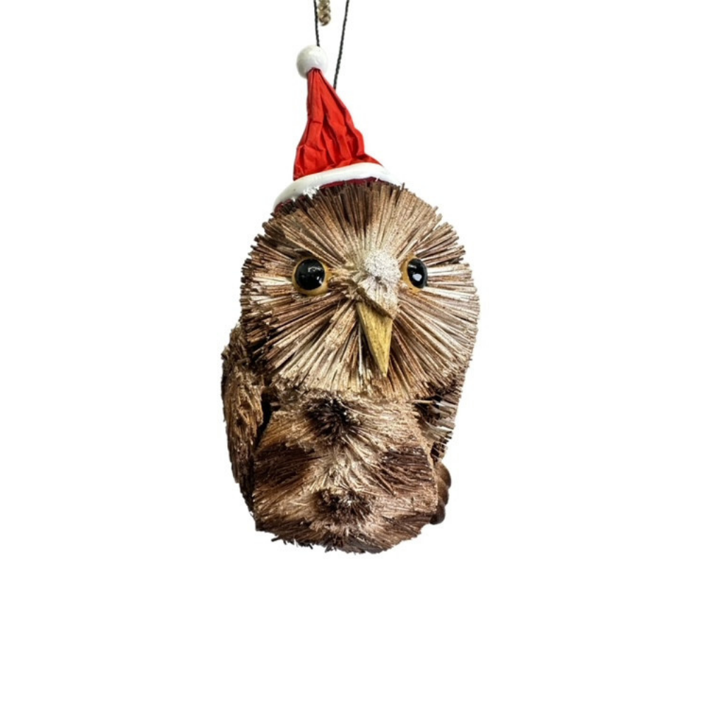 Bristlebrush Designs Christmas Ornament Tawny Owl 7-9cm | Merchants Homewares