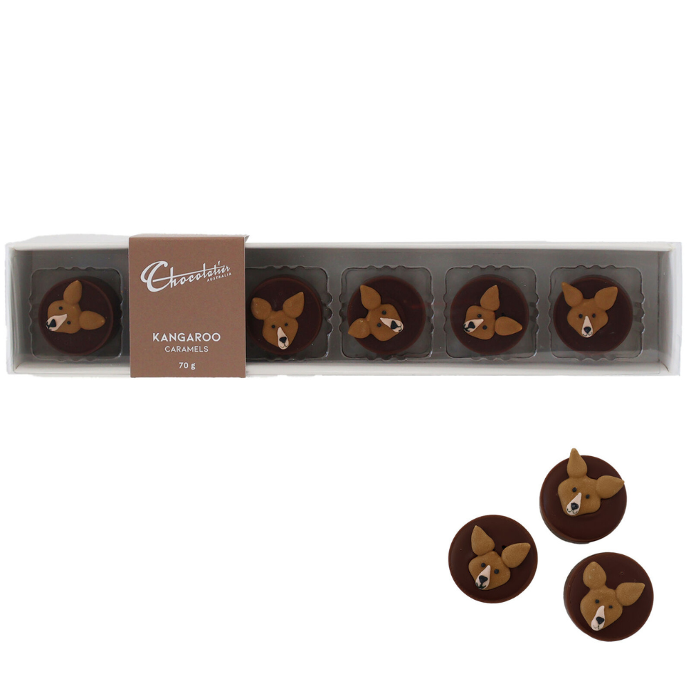 Chocolatier Kangaroo Caramels 6 Pack 70g | Merchant Homewares