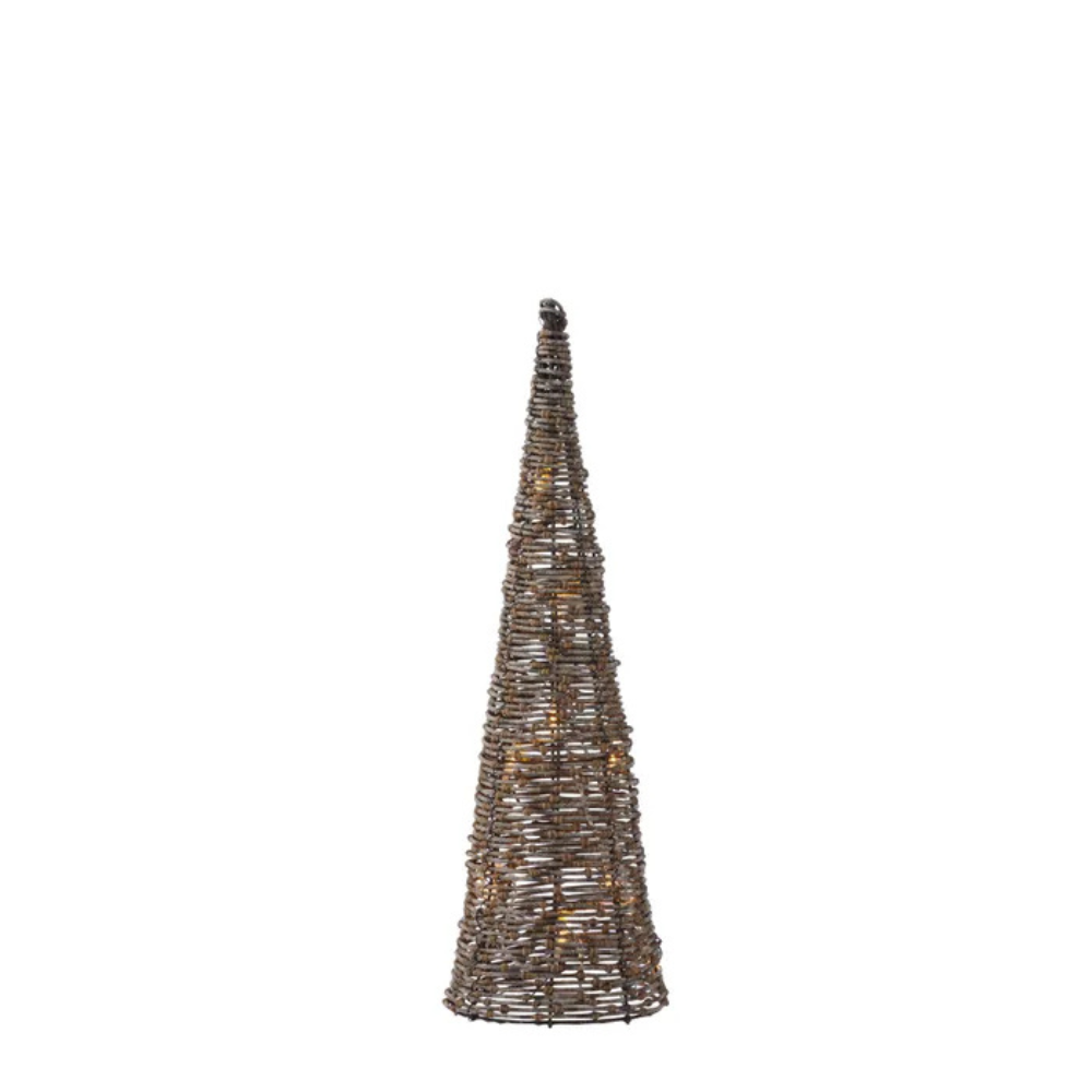 Coast To Coast Rattan Cone LED Tree 40cm | Merchants Homewares