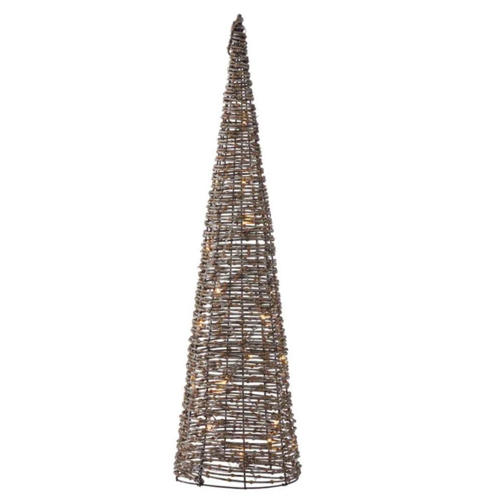 Coast To Coast Rattan Cone LED Tree 60cm | Merchants Homewares