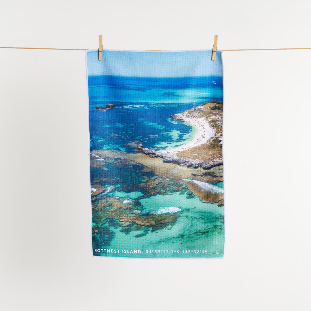 Destination Label Tea Towel Pinkys Pool Open | Merchants Homewares