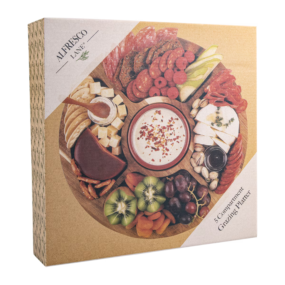 Donaldson Enterprises Alfresco Lane Acacia Wood Round Grazing Platter | Merchants Homewares