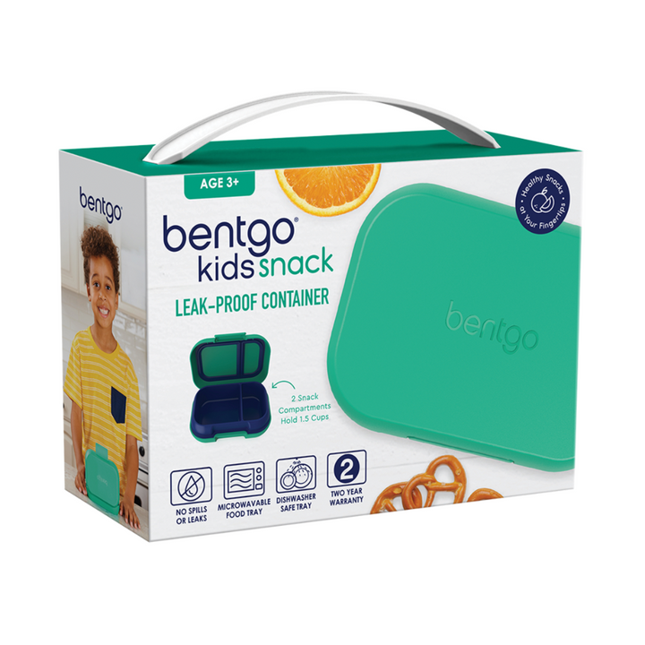 Donaldson Enterprises Bentgo Kids Snack Container Green/Navy Packaged | Merchants Homewares