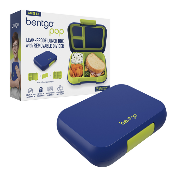 Donaldson Enterprises Bentgo Pop Lunch Box Navy Blue/Chartreuse With Box | Merchants Homewares