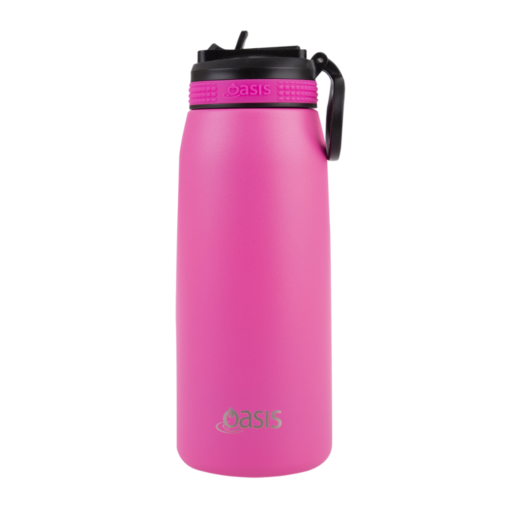 Donaldson Enterprises Oasis Insulated Sports Bottle With Sipper 780ml Neon Pink | Merchants Homewares