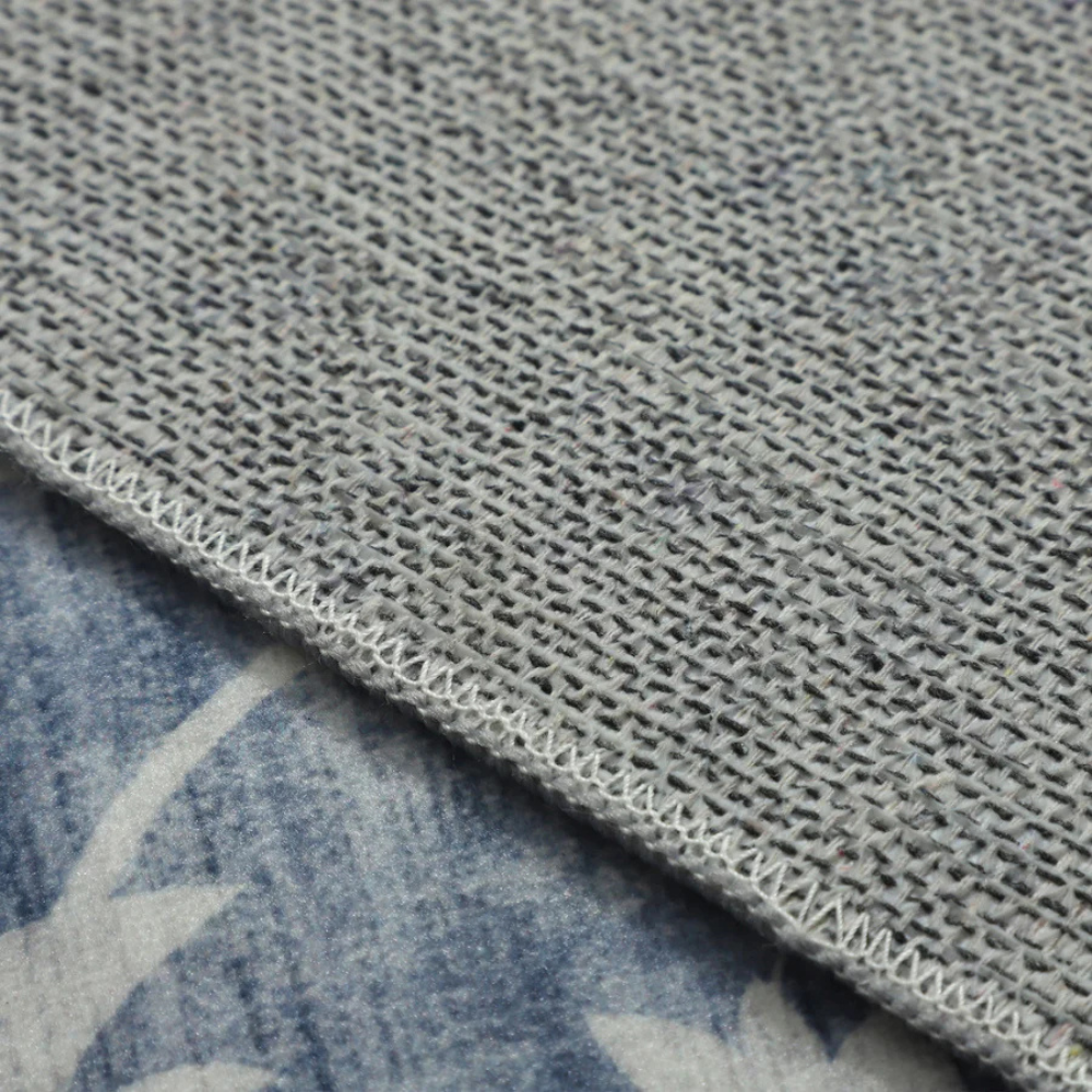 Fab Habitat Machine Washable Rug Megan Blue Back | Merchants Homewares