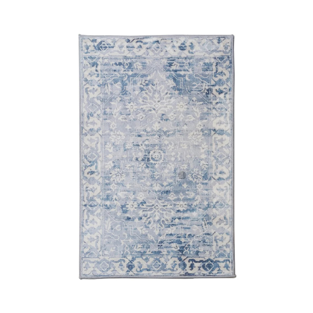 Fab Habitat Machine Washable Rug Shay Blue | Merchants Homewares