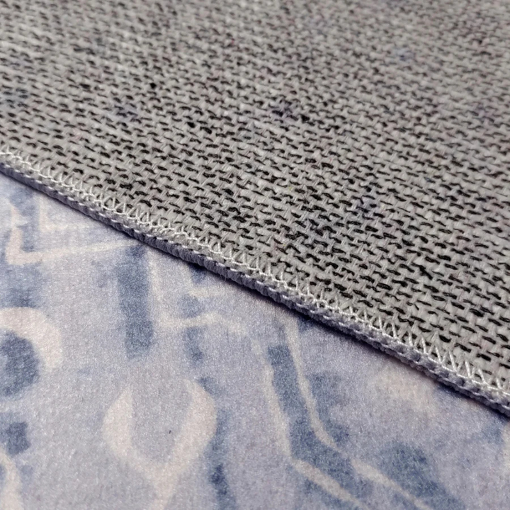 Fab Habitat Machine Washable Rug Shay Blue Back | Merchants Homewares