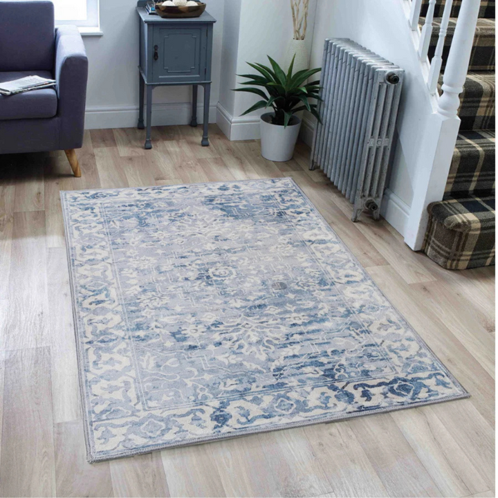 Fab Habitat Machine Washable Rug Shay Blue Lifestyle | Merchants Homewares