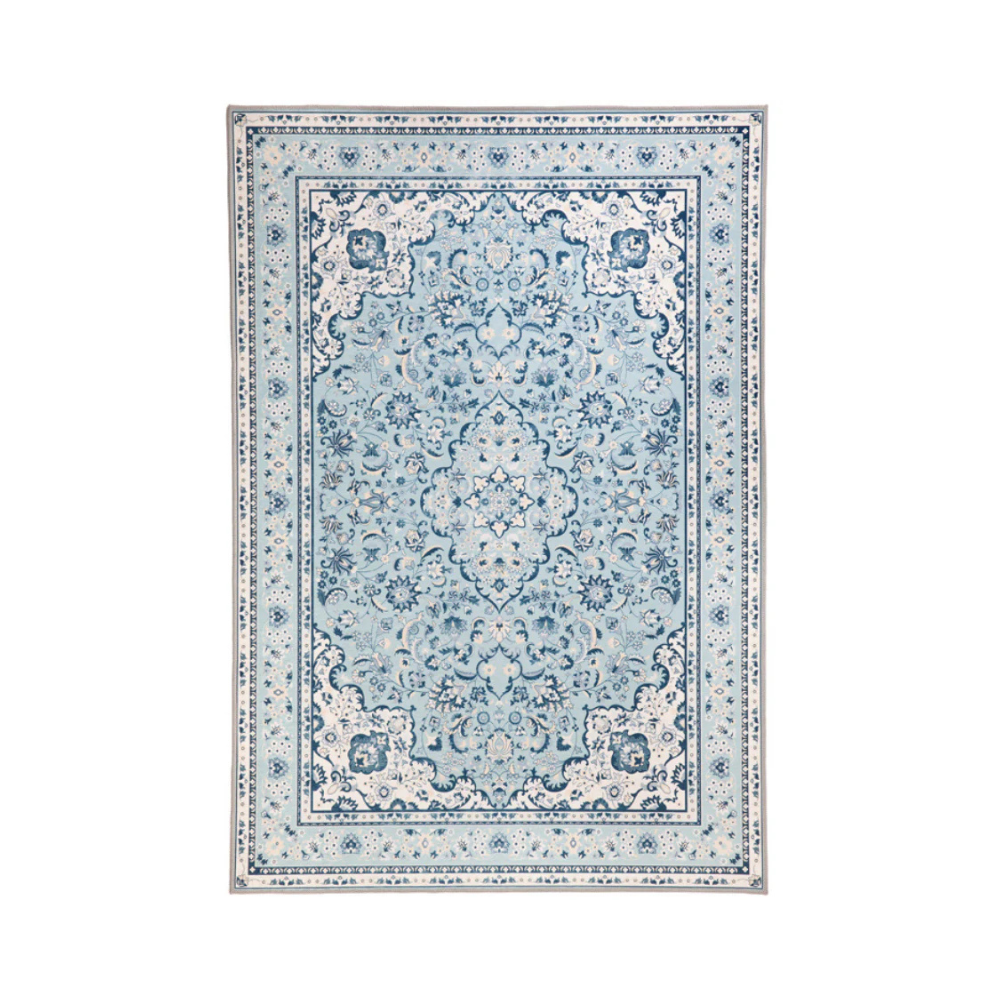 Fab Habitat Non Slip Rug Rayie Blue | Merchants Homewares
