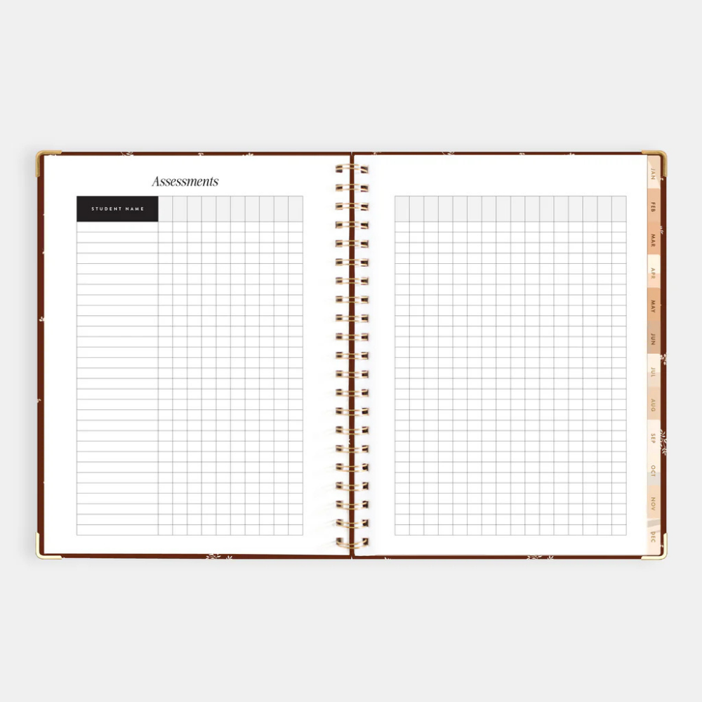 Fox & Fallow 2026 A4 Academic Vertical Planner Raspberry Open | Merchants Homewares