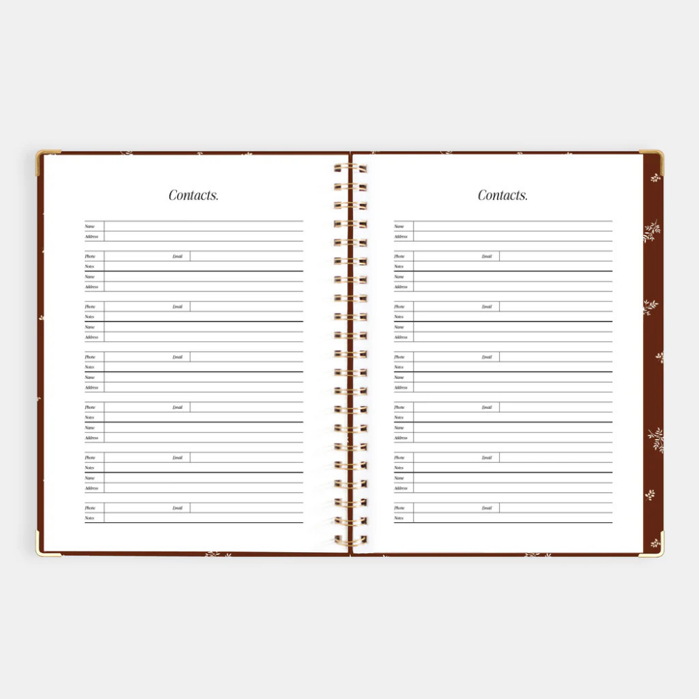 Fox & Fallow 2026 A4 Academic Vertical Planner Raspberry Open | Merchants Homewares