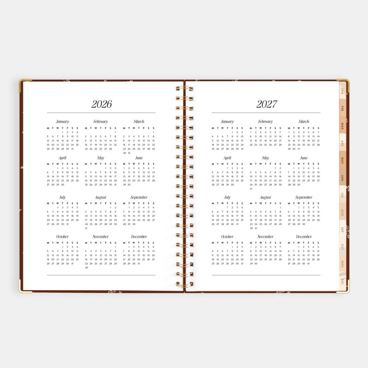 Fox & Fallow 2026 A4 Academic Vertical Planner Raspberry Open | Merchants Homewares